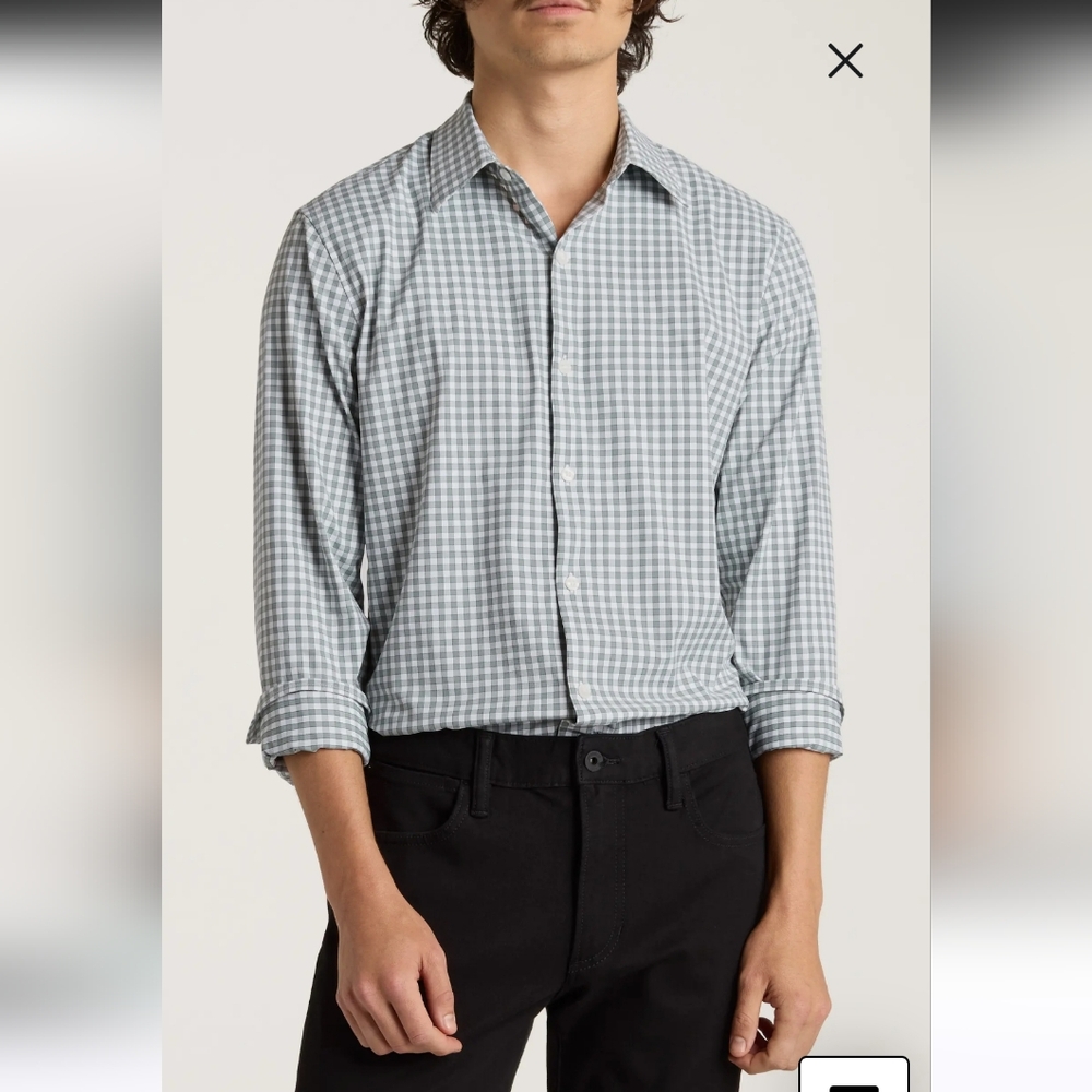 Mens button down collar shirt in Navy Check‎ size M by Bonobos